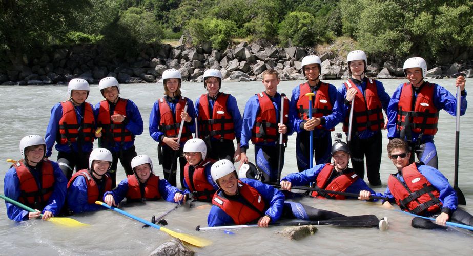 Groepsfoto raften in Frankrijk Groepsfoto raften in Frankrijk